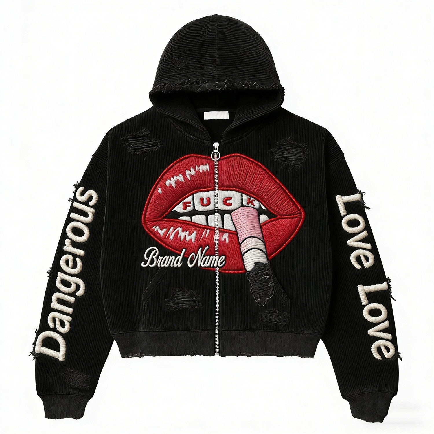 Fashion Casual Printed Polyester Sweater