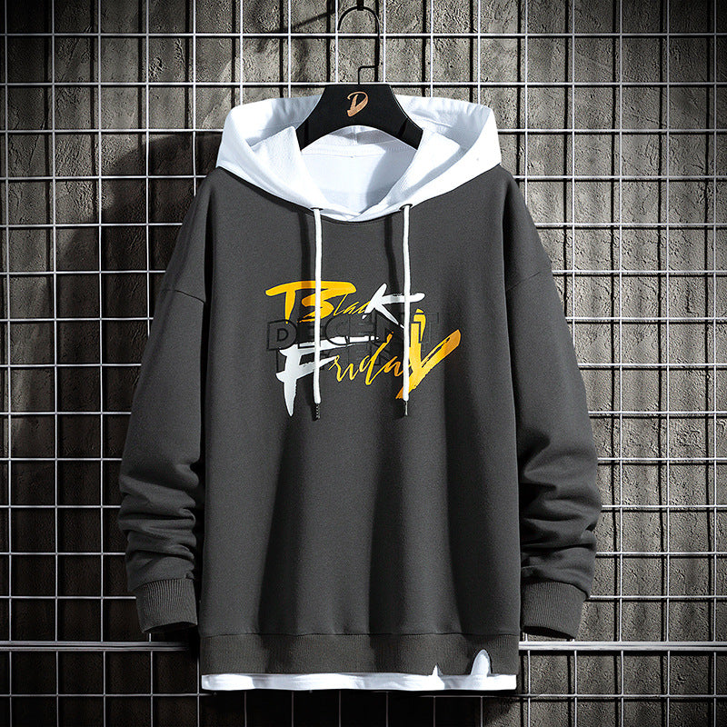 Trendy Brand Men's Sweater Hooded Jacket Japanese Youth Personality Sweater Casual Clothes