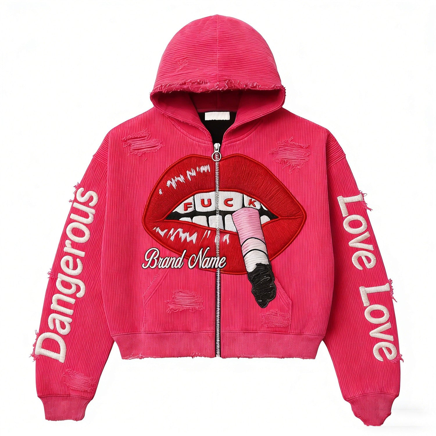 Fashion Casual Printed Polyester Sweater